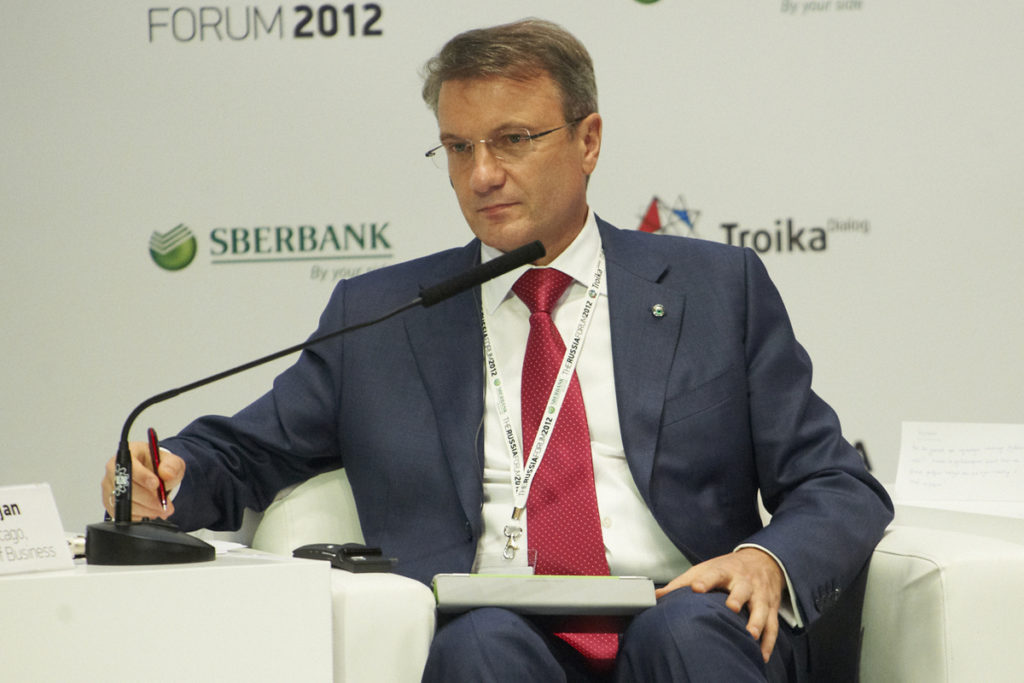 Herman Gref orosz bankigazgató bitcoin kereskedelmbe kezdett a saját szakállára