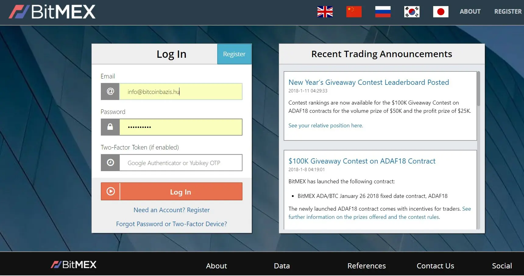 BitMEX ügyfélazonosítás
