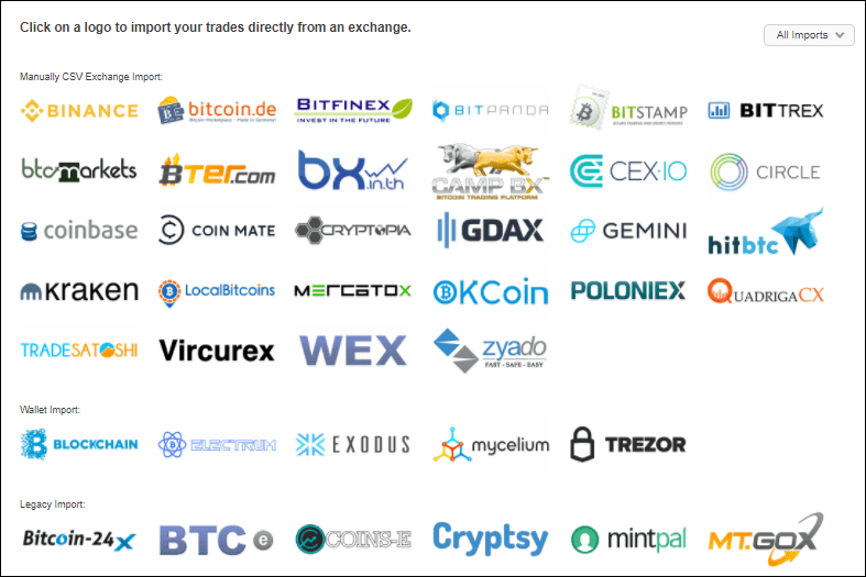 CoinTracking portfólió menedzser