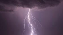 Lightning on the sky