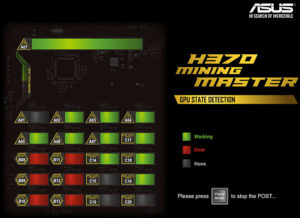 Asus H370 mining master diagnosztika