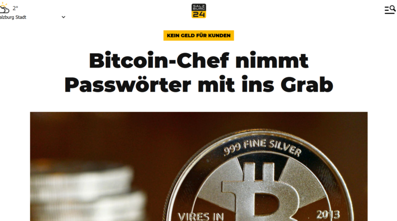 Mainstream média: A Bitcoin főnöke meghalt, és a magával vitte a sírba a jelszót