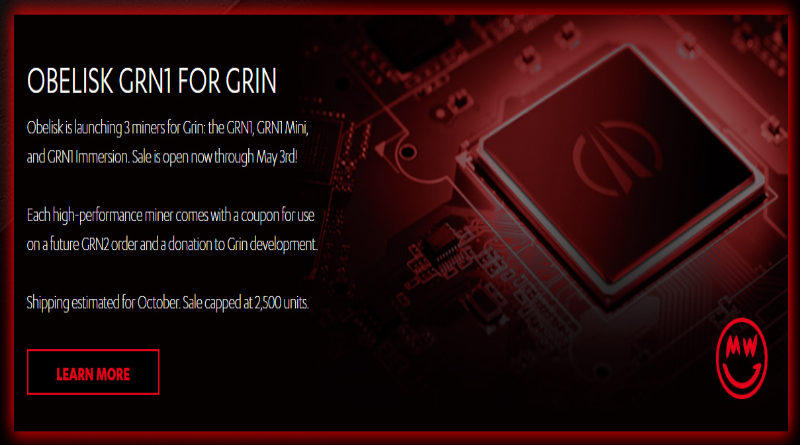 Elindult az Obelisk GRN1 ASIC bányászok előértékesítése