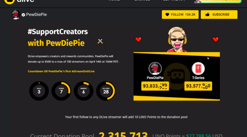 PewDiePie csatlakozott egy új video streaming platformhoz