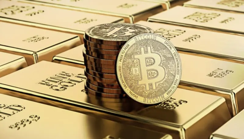 Csúcson a bitcoin és arany közötti negatív korreláció