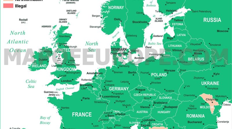 A Bitcoin jogi státusza Európában – egy országban illegális