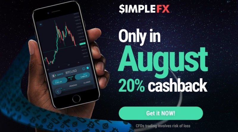 SimpleFX augusztusi 500$ pénzvisszatérítés – kereskedj 20%-kal alacsonyabb spreadekkel!