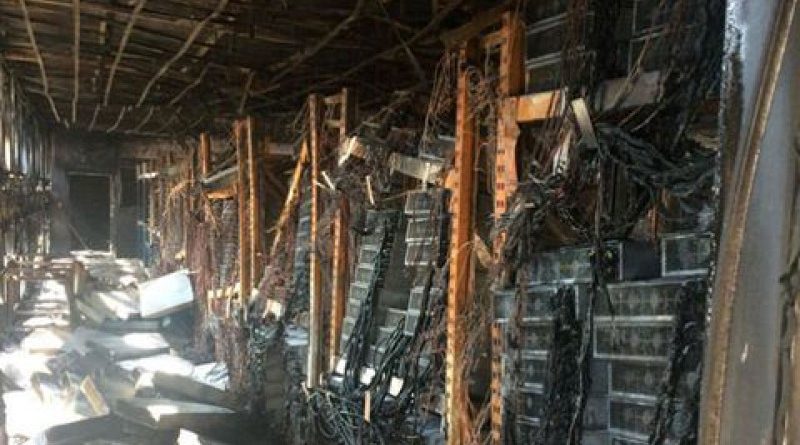 Leégett egy bányászfarm Kínában, köhögött a Bitcoin hálózat Leégett egy bányászfarm Kínában, köhögött a Bitcoin hálózat