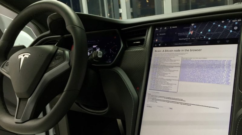 Garázs-hack: ezen a Teslán már Bitcoin teljes csomópont fut