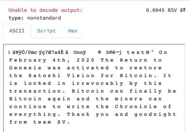 bitcoin sv blokklánc