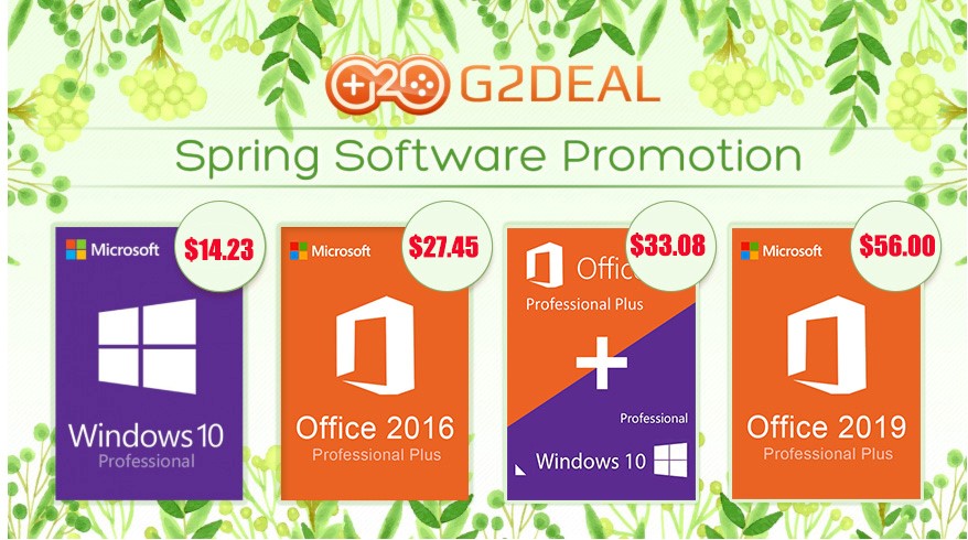 Tavaszi akció: Windows 10 pro OEM kulcs csak 14$ (4578 Ft) a G2dealtől