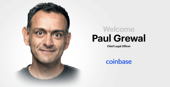 coinbase jogi vezetője