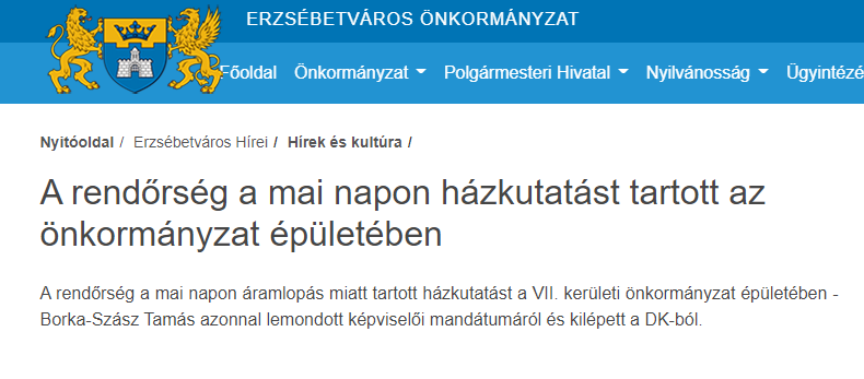 Erzsébetváros honlapja