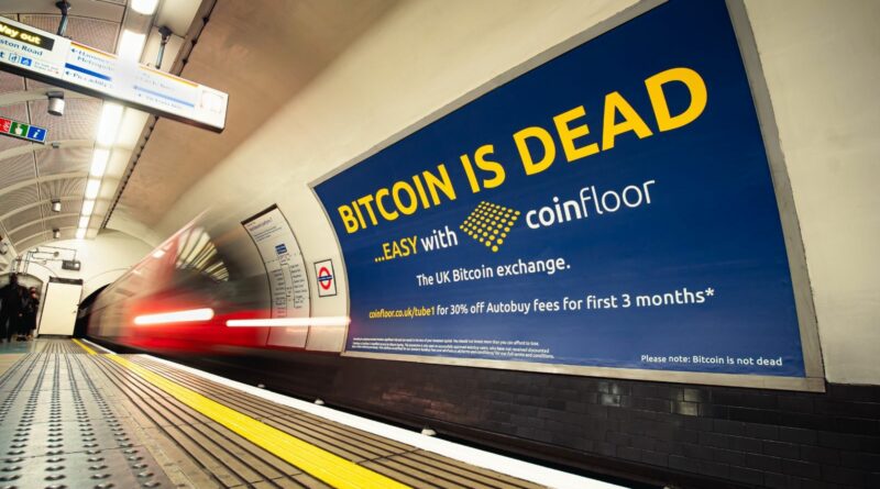 Bitcoin hirdetések árasztották el a londoni metrómegállókat