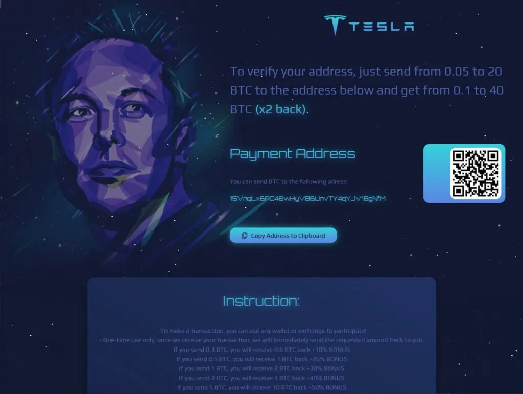 Elon Musk kriptocsalás