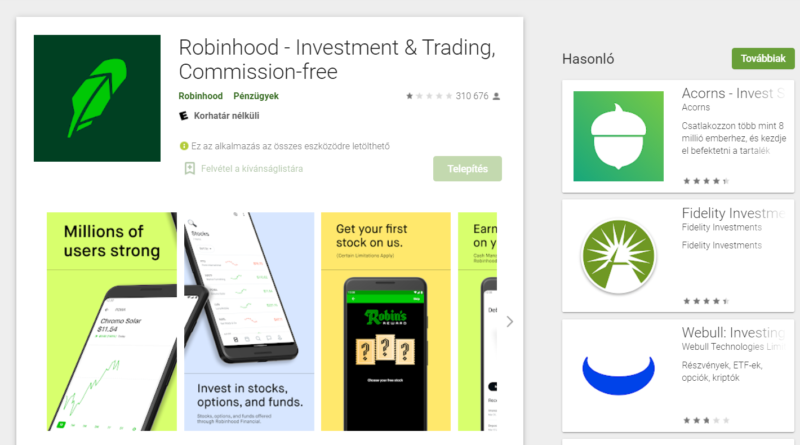 Földbe döngölték a Robinhood app értékelését a felhasználók, közben százezret törölt a Google Play