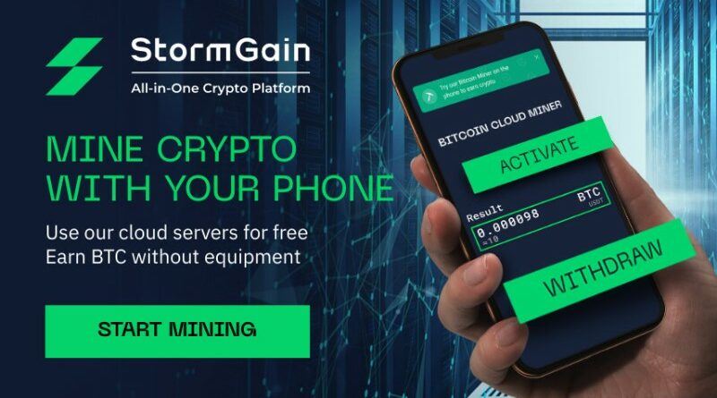 Jövedelmező kriptobányászatot ígér az okostelefont használóknak a StormGain Jövedelmező kriptobányászatot ígér az okostelefont használóknak a StormGain