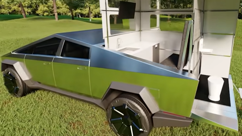 Tesla Cybertruck lakókocsi