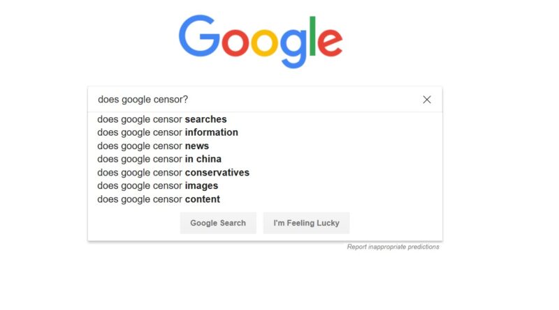 Google cenzúra