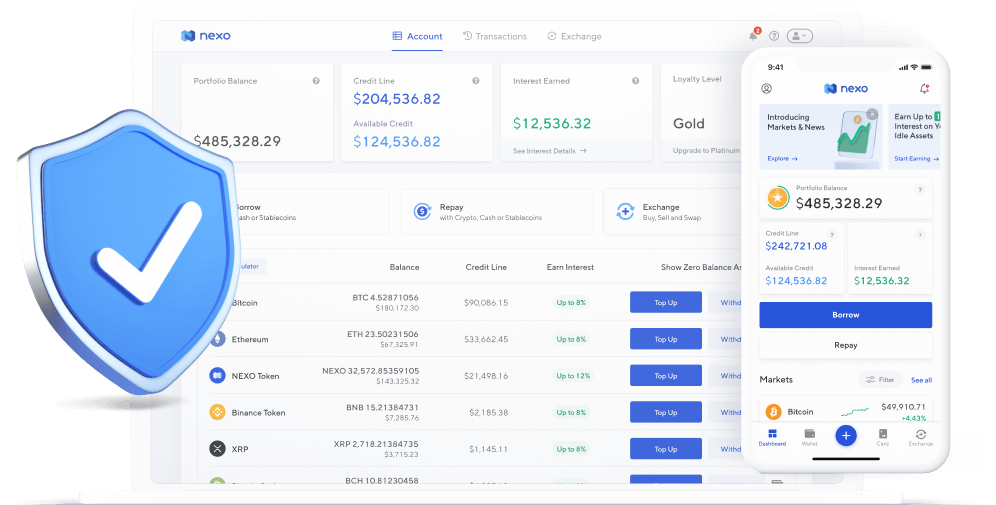 Nexo kriptopénz befektetési platform