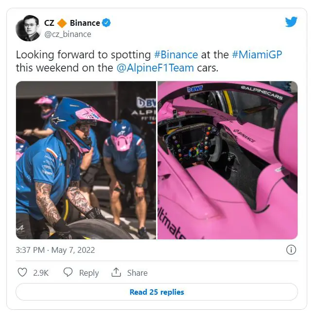 Binance Formula 1