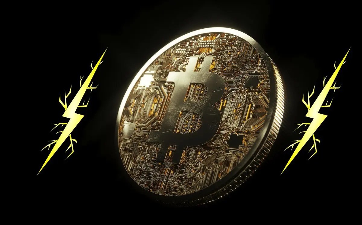 A villámgyors bitcoin. (Pixabay.com elemekből)