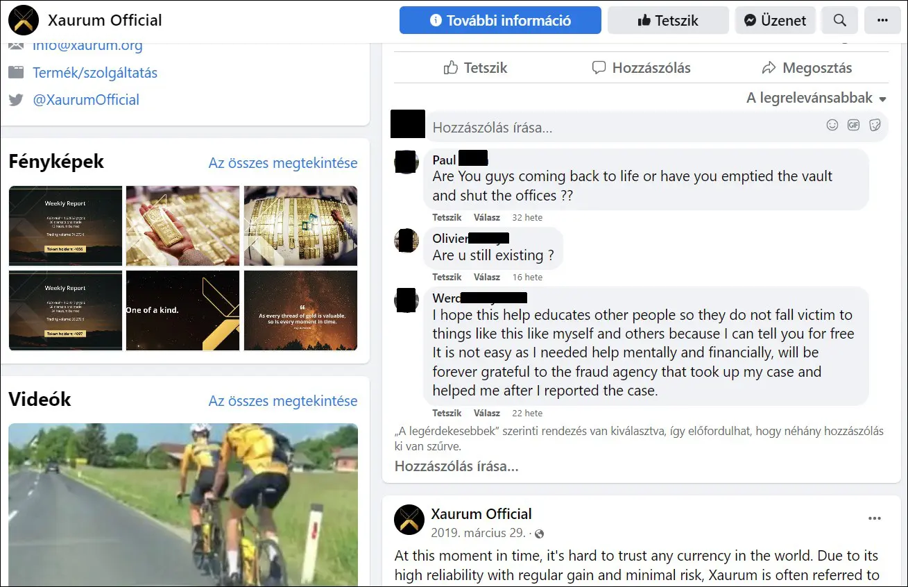 Egy kriptovaluta nyomai, amelynél szőrén-szálán eltűntek a szervezők. (Facebook)