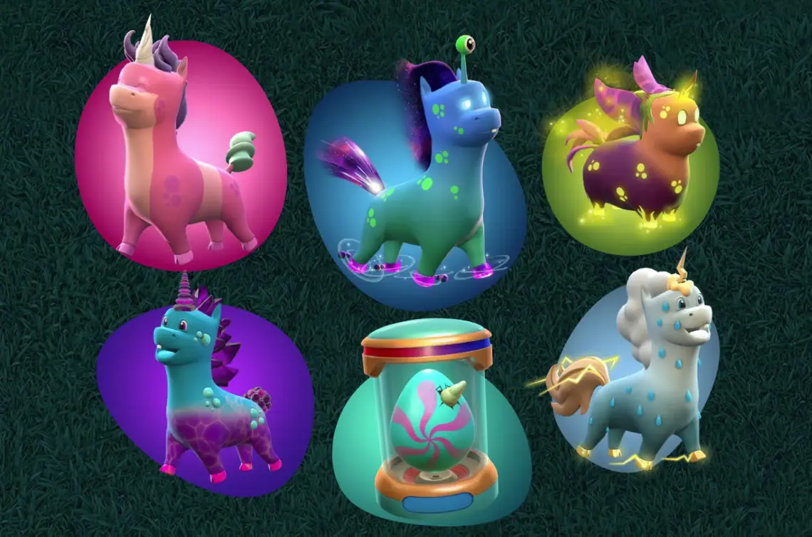 A Crypto Unicorns P2E-játék címlapja. A token csak esik, és esik, és esik. (www.cryptounicorns.fun)