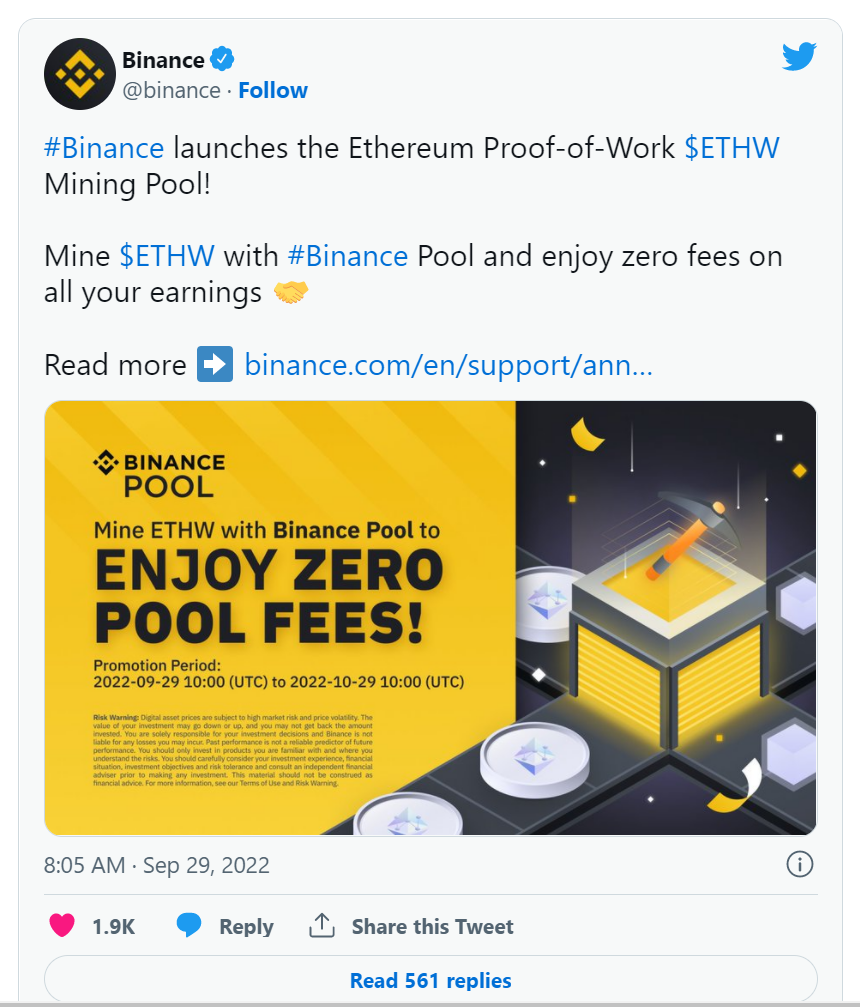 Binance ETHW