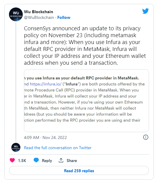 Consensys adatvédelmi szabályzat