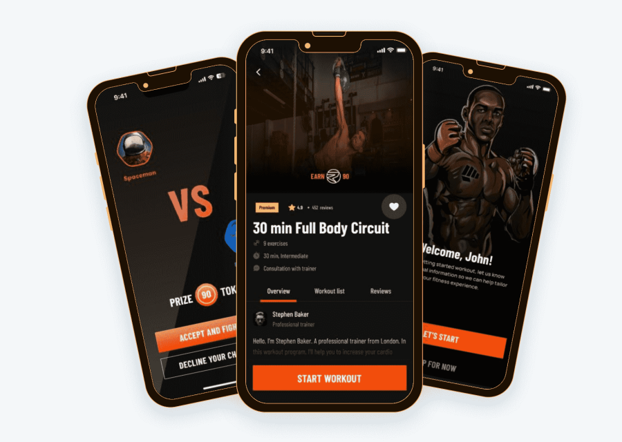 fightout mobil app edzesprogramok