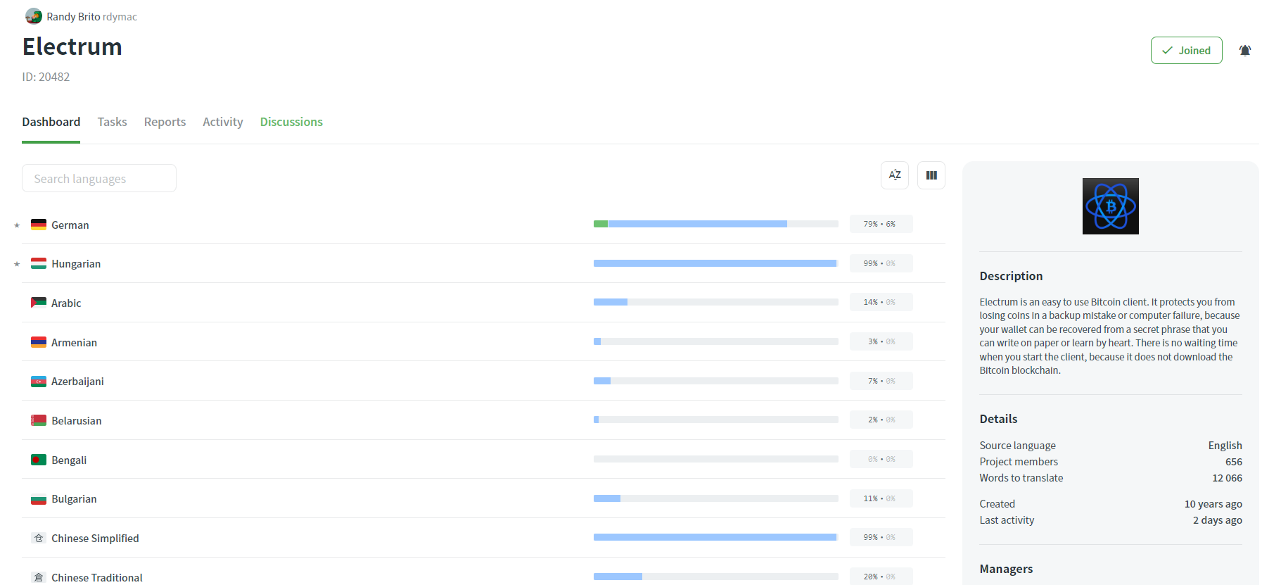 Itt az Electrum bitcoin tárca, folyamatos magyarítással