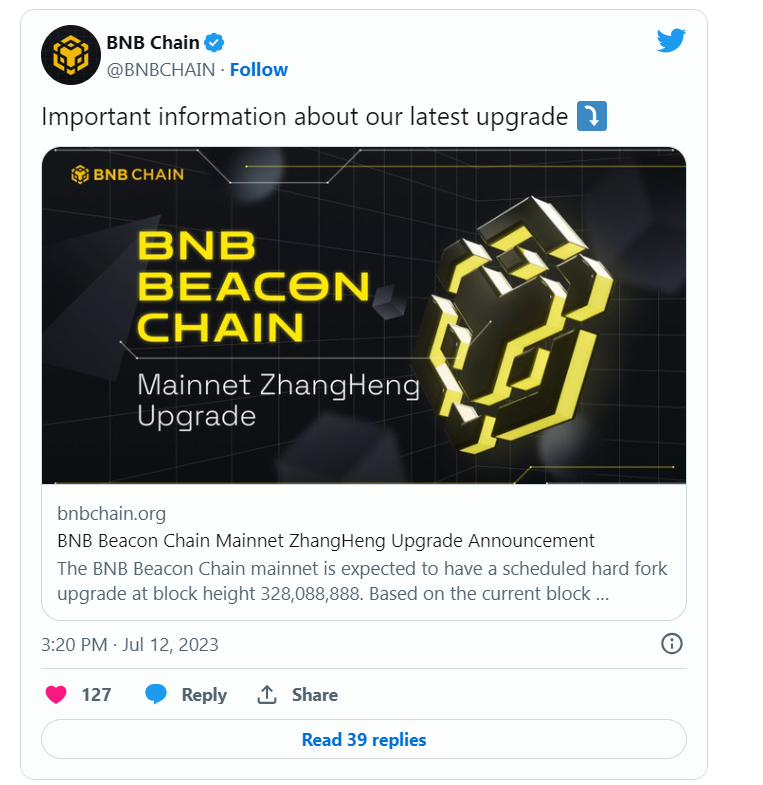 BNB hard fork