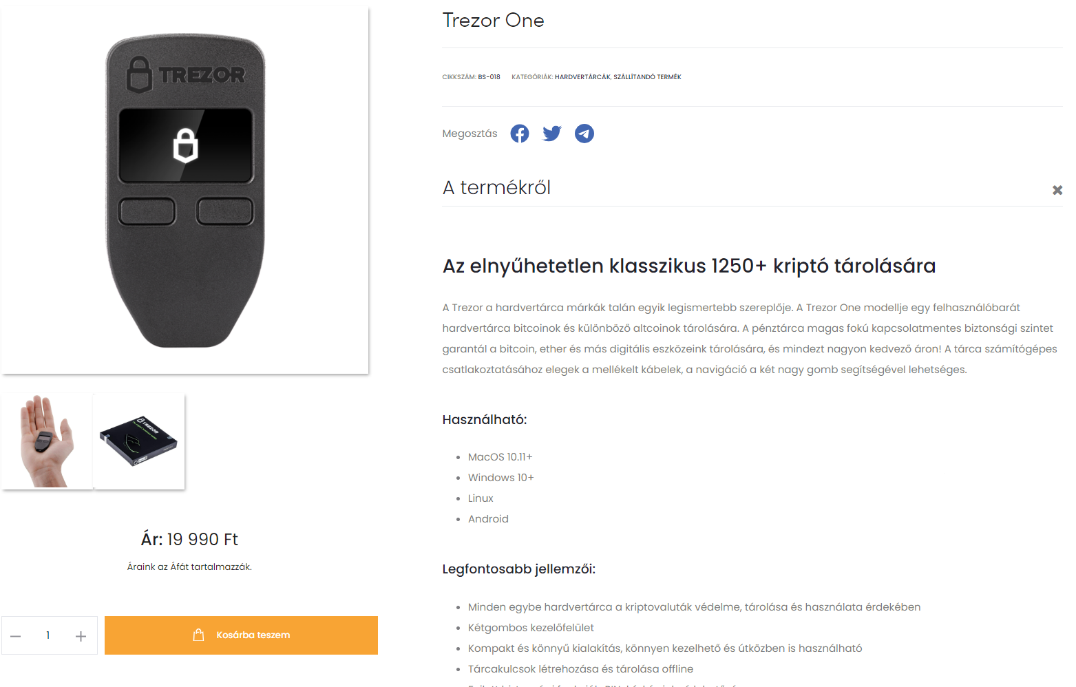 Trezor one