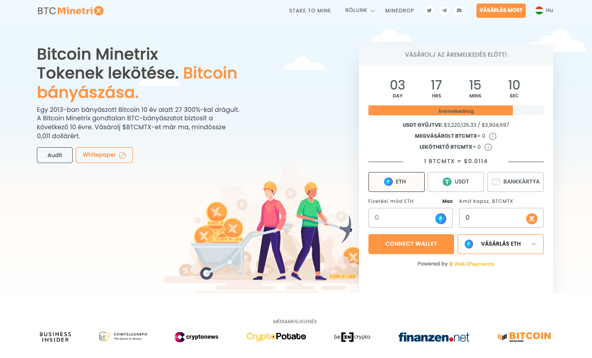 bitcoin minetrix fooldal nov3