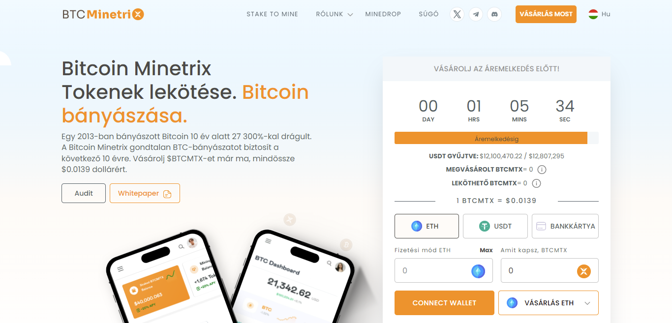 bitcoinminetrix fooldal marc