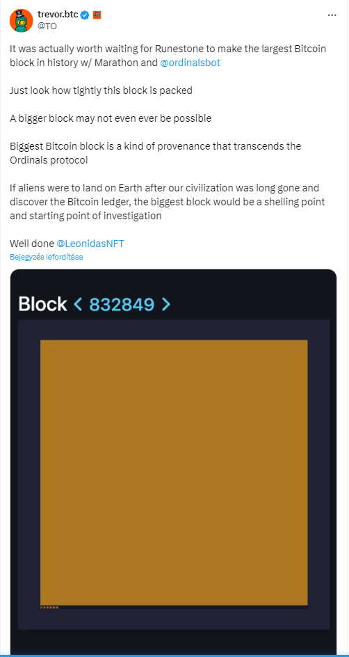 legnagyobb bitcoin blokk