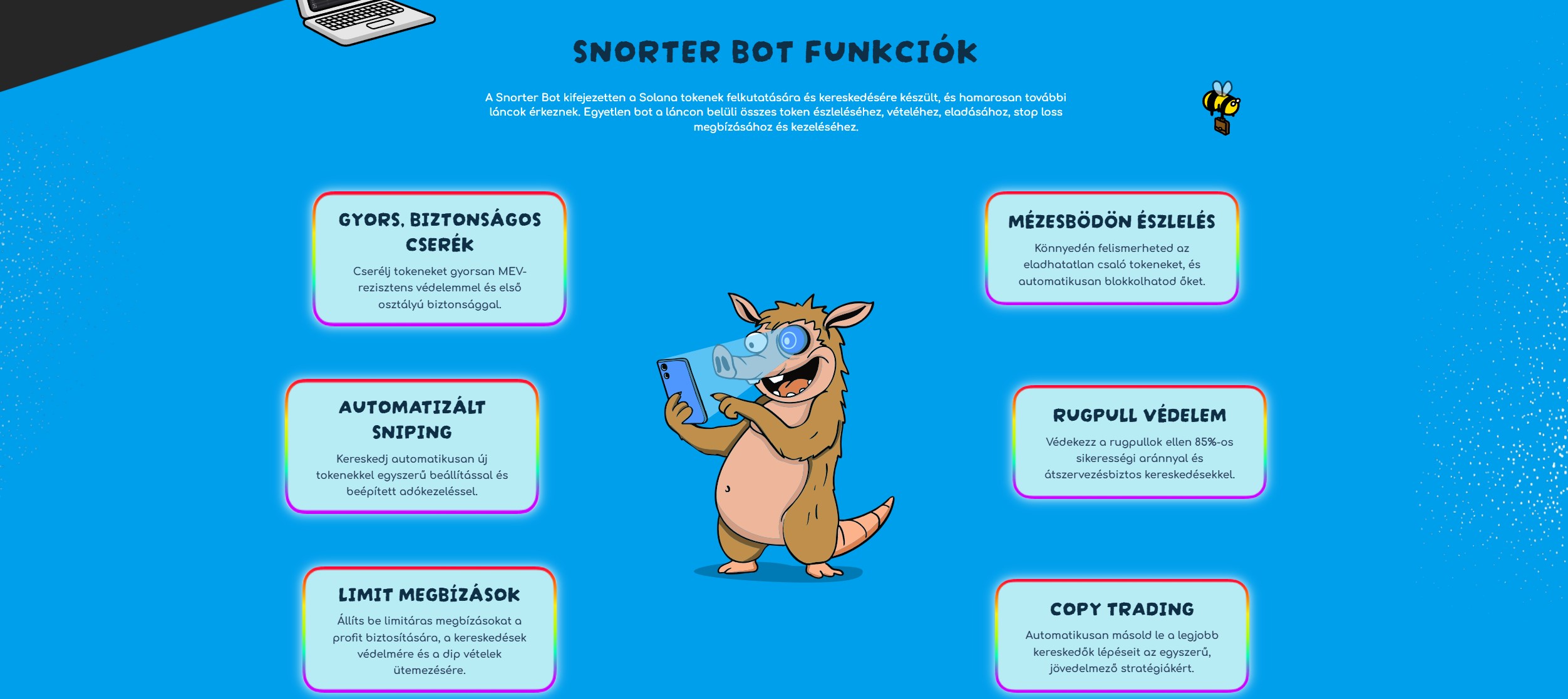Snorter bot funkciók