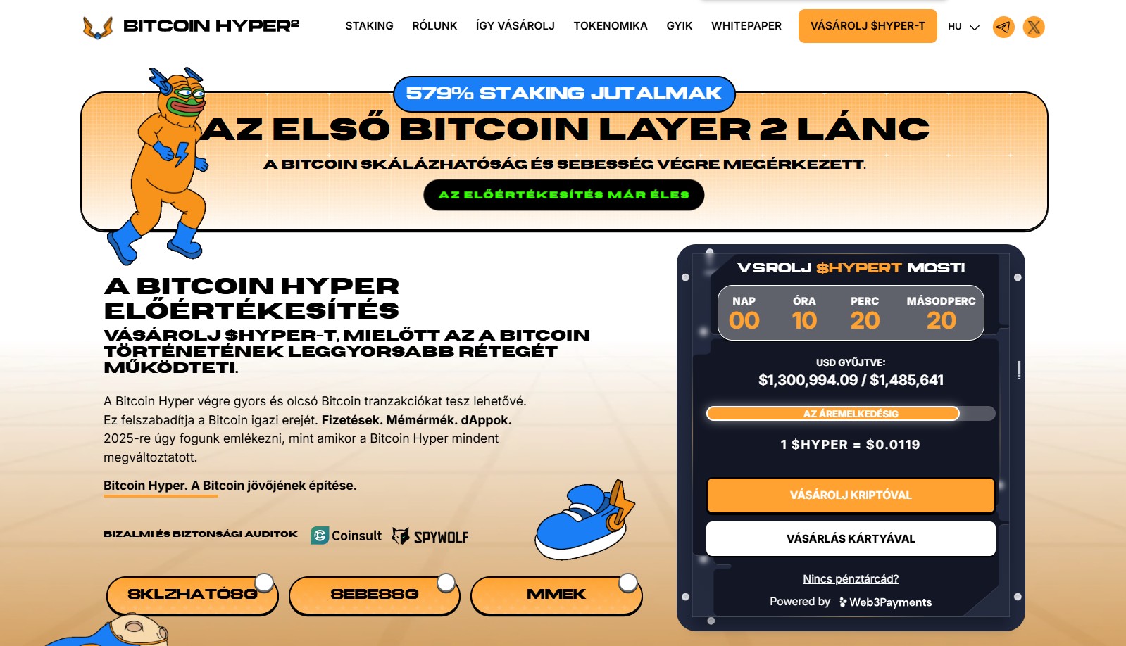 Bitcoin hyper előértékesítés