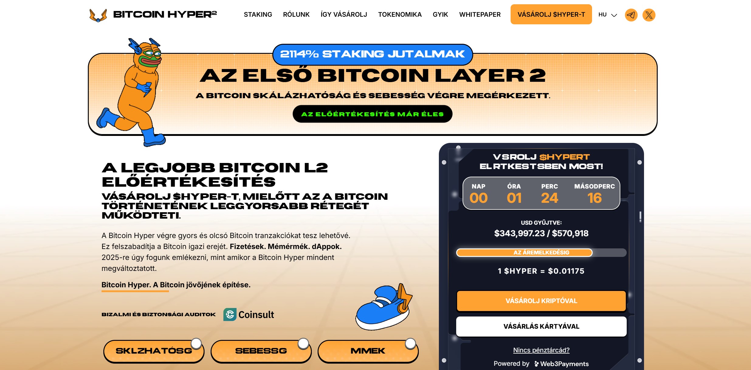 Bitcoin hyper előértékesítés