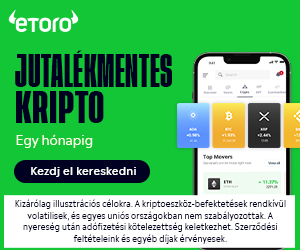 eToro jutalékmentes kereskedés 1 hónapig a regisztráció után