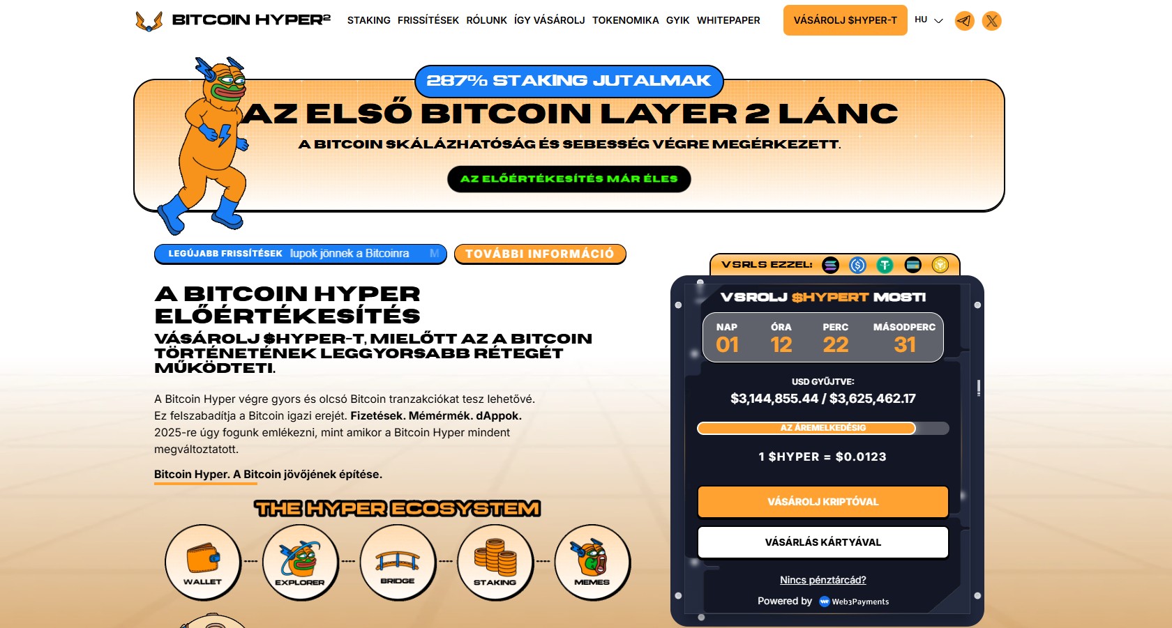 Bitcoin hyper előértékesítés