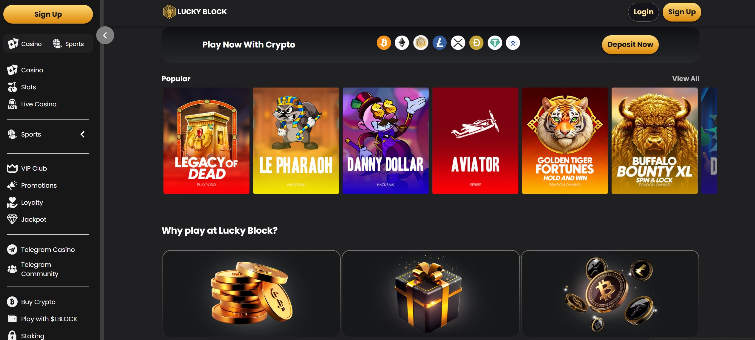 Lucky Block kripto kaszinó