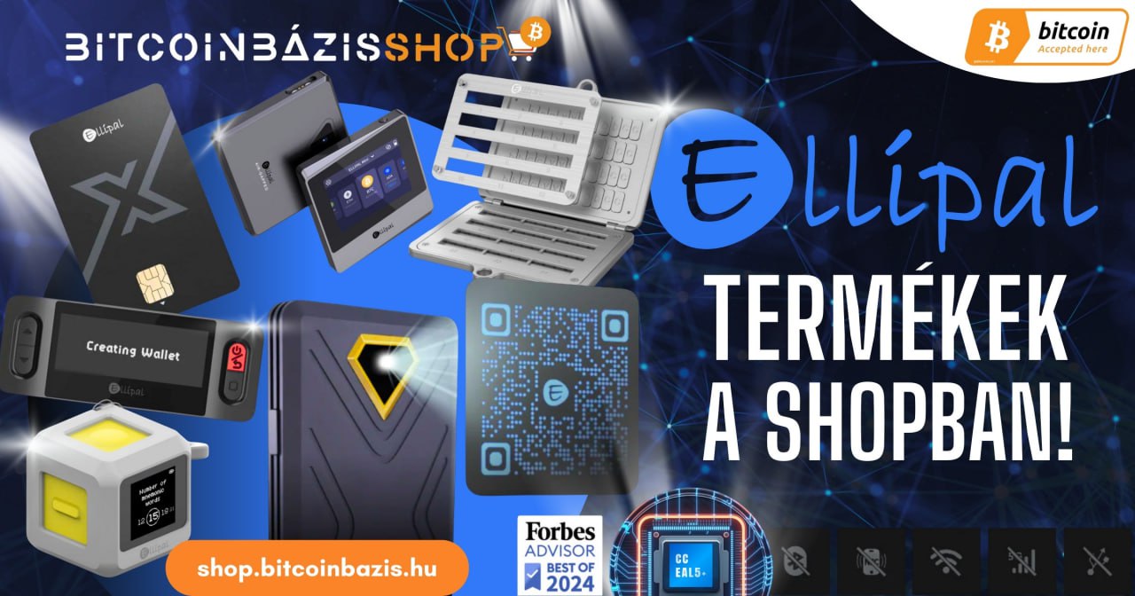 Airgapped Ellipal hardvertárcák a BitcoinBázis webshopjában