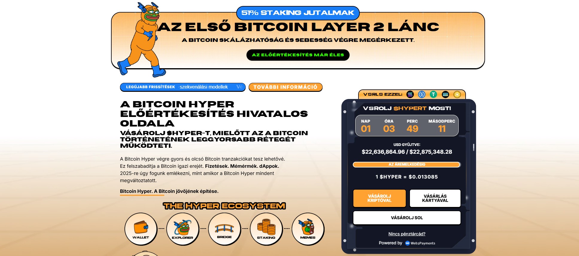 Bitcoin hyper előértékesítés