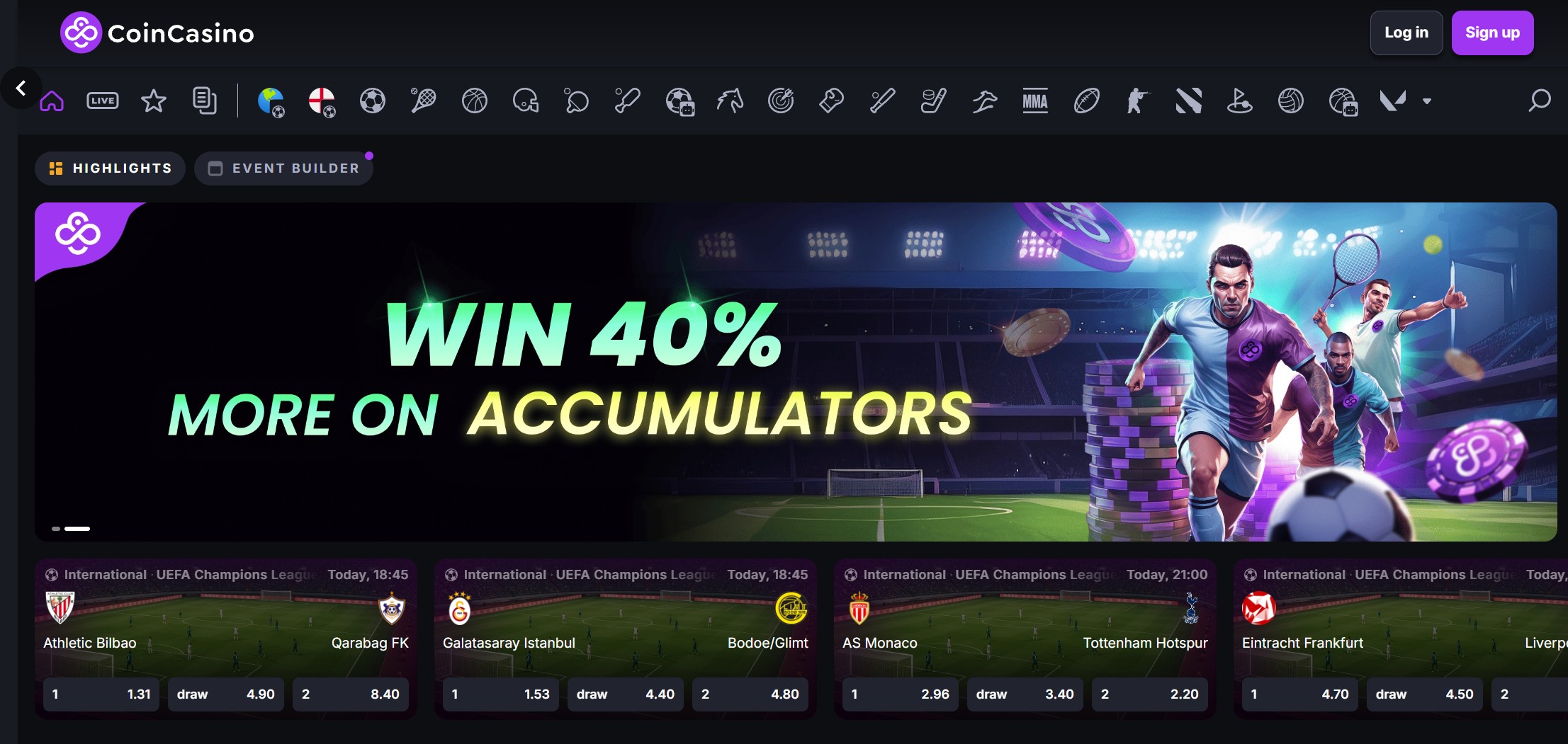 CoinCasino online sportfogadás