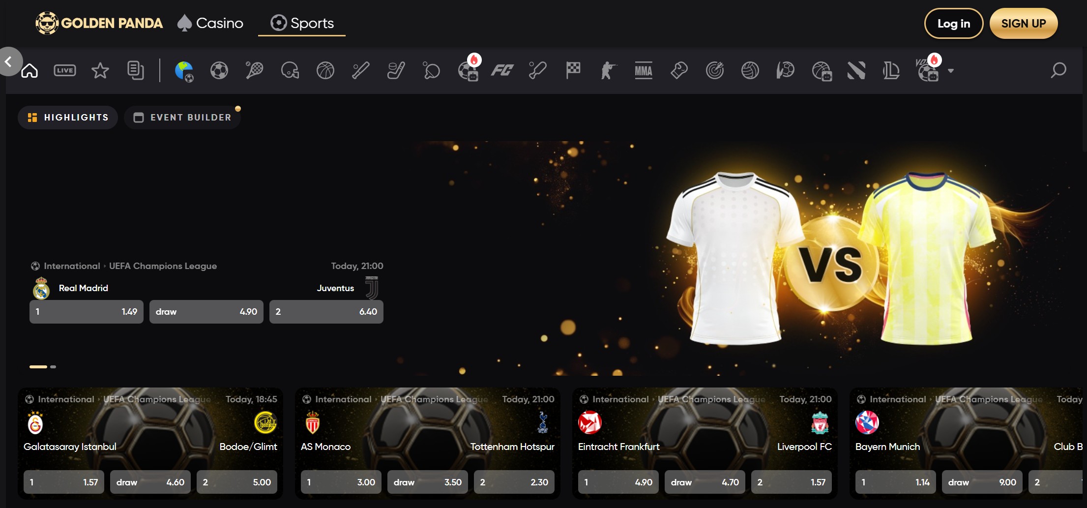 Golden Panda online sportfogadás