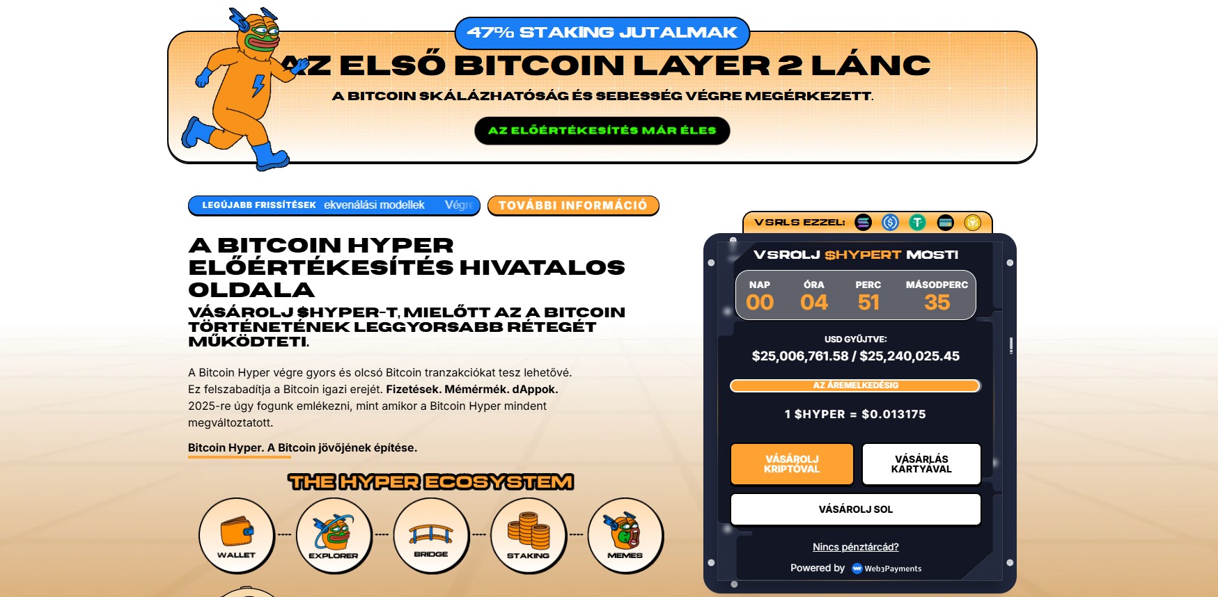 Bitcoin Hyper előértékesítés