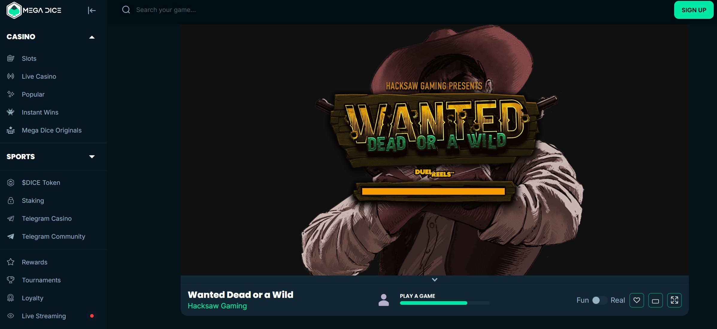 Mega Dice online kaszinójátékok