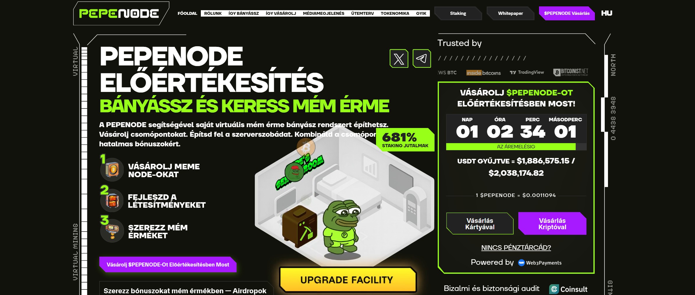 PEPENODE előértékesítés